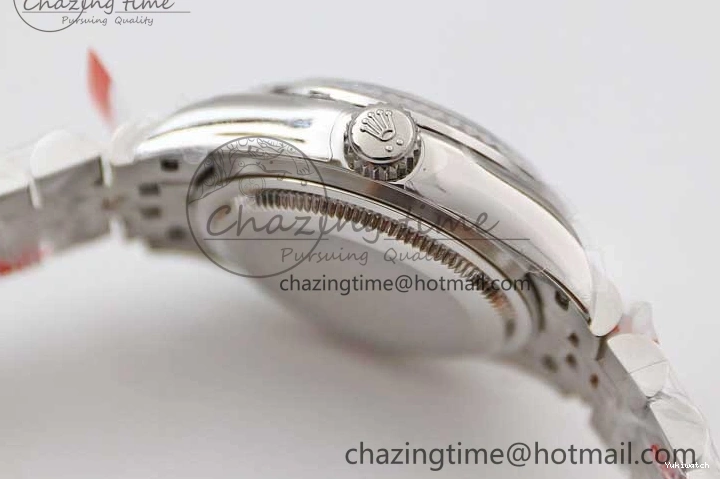 Dial SS 1:1 Diamonds 28 Silver Markers DateJust Bracelet 904L Edition Lady Best on NH05 Steel TWF President 0206